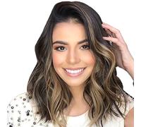 17.7 inch Blonde Wig with U Part Women Curly Blonde Bob Wig For Black Women Glueless Synthetic Ladies Wigs UK Real Hair for Older Women Wear and Go Glueless Human Hair