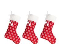 17.7 Inch Large Christmas Stockings Snowflake Xmas Stockings Christmas Candy Gift Bags Ornaments for Fireplace, Holiday Party Decor