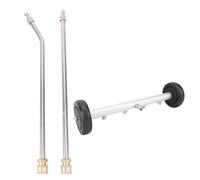 17.7inch Undercarriage Cleaner with Extension Wand, 2.5 GPM 4000 PSI High Pressure Washer Under Car Vehicle Cleaner, 4 Nozzles & 2 Casters, Suitable for Hot and Cold Water Power
