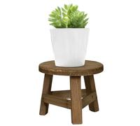 17.8×17.8×15cm M-ini Stool Display Stand - Wood Planter Stool, Small Wooden Child's Stool, Round Wooden Bonsai Rack, Wooden Flower Pot Stand, Kids' Step Wooden Round Stools For Garden, Room, Patio