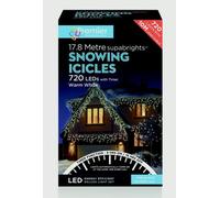 17.8M (720 Led) Premier Outdoor Led Icicle Christmas Timer Lights - Warm White