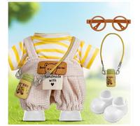 17 cm Cute Doll Clothes for Labubu Outfit Blind Mystery Box Toy Mart Accessories La Boo-Boo Ropa Case Plush Toy Stuff Cart Seat Chair Glasses Hat Shoes Bed Blanket Car Dress Overalls Hoodie Pajamas