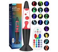 17 Colours Changing Liquid Motion Lamps with Remote: 13.5" LED Smart Night Light for Kids Adults - Relaxing Table lamp Glitter Mood Lighting for Room Decor Birthday Gifts (Black Base, 13.5 Inch)