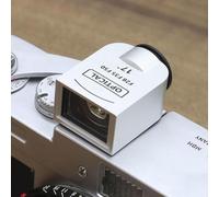 17° External Optical Viewfinder Mini Camera Finder With 28mm/35mm/50mm Simultaneous Bright Framelines Universal Cold Shoe Mount For Film Cameras And Precise Composition White