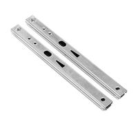 17" Heavy Duty Steel Ball Drawer Slides - Smooth Side Mount Glides for 8-16 Inch Cabinets, Two-Section Folding Mechanism, Ideal for Home & Office Use