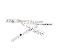 17 Hole C Tune White Copper Open Hole Silver Plated Entry Level Children's Flute For Beginners To Take The Exam