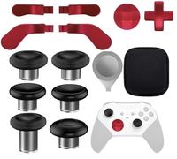 17 in 1 Accessories Kit for Xbox Elite Series 2 Controller, Full Set of Thumbsticks Replacements for Xbox Elite 2 Core with 6 Swap Joysticks, 4 Paddles, 2 D-Pads, 3 Tool and 1 Bag (Red)