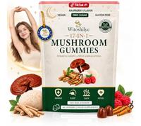 17-in-1 Mushroom Gummies High Strength, 2026 New Mushroom Supplement with Lion’s Mane, Reish, Ashwagandha, Enhance Focus & Immunity & Energy, for Women and Men, Vegan, Raspberry Flavor (60 Gummies)