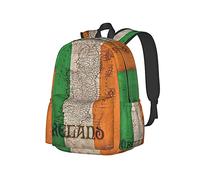 17 Inch Backpack Ireland Vintage Flag Irish Laptop Backpack Shoulder Bag School Bookbag Casual Daypack
