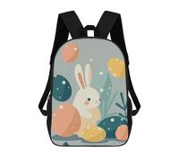 17 Inch Cartoon Easter Backpack, 3D Printed School Bag, School Lunch Bag, Travel Backpack, Friends Backpack for Girls And Boys