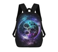 17 Inch Cosmic Yin-Yang Artwork Backpack, 3D Printed School Bag, School Lunch Bag, Travel Backpack, Friends Backpack for Girls And Boys