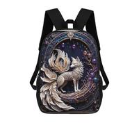 17 Inch Fantasy Nine Tailed Fox Backpack, 3D Printed School Bag, School Lunch Bag, Travel Backpack, Friends Backpack for Girls And Boys