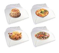 17 Inch Food Covers Mesh Pop Up, 43x43cm Reusable Food Net Cover for Outdoors BBQ Picnic Parties, Breathable Fly Nets Protect Food from Insects, Collapsible Mesh Food Cover Umbrella Tent