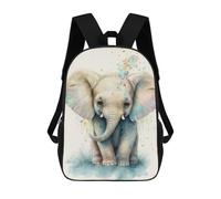 17 Inch Funny Little Elephant Backpack, 3D Printed School Bag, School Lunch Bag, Travel Backpack, Friends Backpack for Girls And Boys