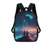 17 Inch Galaxy Astral Lovers Backpack, 3D Printed School Bag, School Lunch Bag, Travel Backpack, Friends Backpack for Girls And Boys