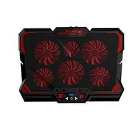 17 Inch Gaming Laptop Cooler Height Adjustable 6 Fans Screen Switches Adjust 2 USB Ports Notebook Computer Cooling Pad Notebook Cooling Pad