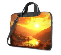 17 Inch Laptop Bag Sunset Over A Serene Lake With Mountains In The Background Laptop Bag 16 Inch Laptop Case Laptop Backpacks(26x36cm)