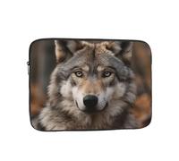 17 inch Laptop Case A Gray Wolf Laptop Sleeve Computer Bag Water Resistant Computer Case Carrying Cover Compatible for Men Women