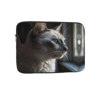 17 inch Laptop Case Cat Looking out the Window Laptop Sleeve Computer Bag Water Resistant Computer Case Carrying Cover Compatible for Men Women