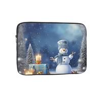17 inch Laptop Case Christmas Decorative Gifts Snowman Laptop Sleeve Computer Bag Water Resistant Computer Case Carrying Cover Compatible for Men Women