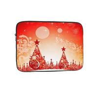 17 inch Laptop Case Red Merry Christmas Laptop Sleeve Computer Bag Water Resistant Computer Case Carrying Cover Compatible for Men Women