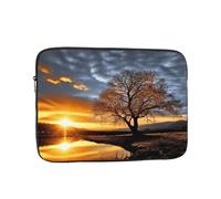 17 inch Laptop Case Tree at Gold Sunset Laptop Sleeve Computer Bag Water Resistant Computer Case Carrying Cover Compatible for Men Women