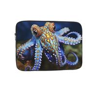 17 Inch Laptop Sleeve Bag Waterproof Shockproof Laptop Case Bag Blue Ringed Octopus Computer Skin Bags Lightweight Tablet Carrying Case