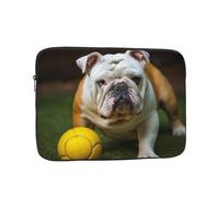 17 Inch Laptop Sleeve Bag Waterproof Shockproof Laptop Case Bag Bulldog with Yellow Ball Computer Skin Bags Lightweight Tablet Carrying Case