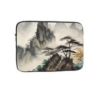 17 Inch Laptop Sleeve Bag Waterproof Shockproof Laptop Case Bag Chinese Landscape Painting Computer Skin Bags Lightweight Tablet Carrying Case