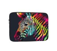 17 Inch Laptop Sleeve Bag Waterproof Shockproof Laptop Case Bag Colorful Rainbow Zebra Computer Skin Bags Lightweight Tablet Carrying Case