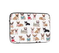 17 Inch Laptop Sleeve Bag Waterproof Shockproof Laptop Case Bag Cute Chihuahua Pug Pattern Lightweight Tablet Carrying Case