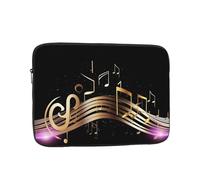 17 Inch Laptop Sleeve Bag Waterproof Shockproof Laptop Case Bag Novel Music Note Computer Skin Bags Lightweight Tablet Carrying Case