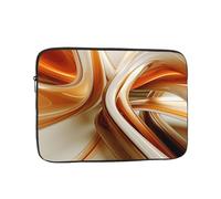 17 Inch Laptop Sleeve Bag Waterproof Shockproof Laptop Case Bag Orange White Lines Computer Skin Bags Lightweight Tablet Carrying Case