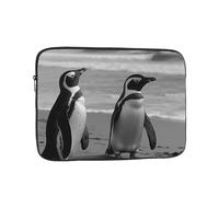 17 Inch Laptop Sleeve Bag Waterproof Shockproof Laptop Case Bag Penguin Standing On The Beach Lightweight Tablet Carrying Case