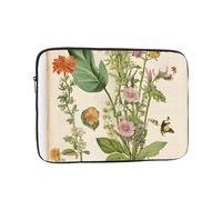 17 Inch Laptop Sleeve, Soft Protective Case With Floral In The Old Book Print,Slim Lightweight Bag Specially Compatible With 17 Inch Macbook, Fits Some Pc Notebook
