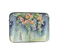 17 Inch Laptop Sleeve, Soft Protective Case With Floral Ivy Blossoms Tree Print Print,Slim Lightweight Bag Specially Compatible With 17 Inch Macbook, Fits Some Pc Notebook