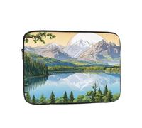 17 Inch Laptop Sleeve, Soft Protective Case With Mountain Lake View Sunny Day Nature Print,Slim Lightweight Bag Specially Compatible With 17 Inch Macbook, Fits Some Pc Notebook