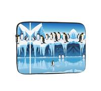 17 Inch Laptop Sleeve, Soft Protective Case With Penguins On The Iceberg1 Print,Slim Lightweight Bag Specially Compatible With 17 Inch Macbook, Fits Some Pc Notebook