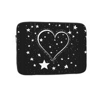 17 Inch Laptop Sleeve, Soft Protective Case With Shooting Star Heart Print,Slim Lightweight Bag Specially Compatible With 17 Inch Macbook, Fits Some Pc Notebook