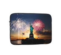 17 Inch Laptop Sleeve, Soft Protective Case With Statue Of Liberty Flag Print,Slim Lightweight Bag Specially Compatible With 17 Inch Macbook, Fits Some Pc Notebook