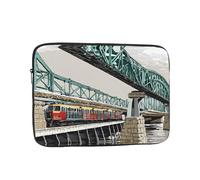 17 Inch Laptop Sleeve, Soft Protective Case With Steam Train Print,Slim Lightweight Bag Specially Compatible With 17 Inch Macbook, Fits Some Pc Notebook