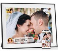 17-inch Large Digital Photo Frame - 32GB Digital Photo Frame, Dual-Wifi Electronic Digital Photo Frames, IPS Touch Screen, Full Function, Share Photo via App Email, Free Cloud, Gift for Family Friends