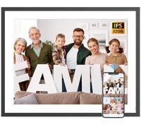 17 Inch Large Digital Photo Frame 32GB Dual WiFi Electronic Frame with 1280x960 Touch Screen Wall Mounted Auto Rotate Share Photos Videos Through