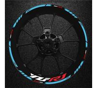 17 Inch Motorcycle Wheel Hub Reflective Sticker for Y&amaha YZF R1 Night High Reflective Decoration Stripe Tape Complete Pack of Rim Stickers(Color 4)