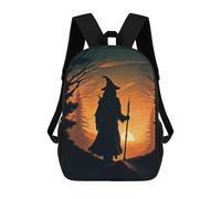 17 Inch Mystic Journey Backpack, 3D Printed School Bag, School Lunch Bag, Travel Backpack, Friends Backpack for Girls And Boys