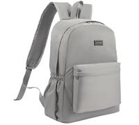 17 Inch Simple Large Backpack, Durable Bookbag for College & Travel Daypack | Anti-Theft Hidden Main Zipper, Reinforced Shoulder Straps, Side Pockets Fit Large Water Bottles, Lightweight, Classic Look