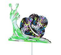 17 Inch Snail Decorative Garden Stakes Yard Art, Green