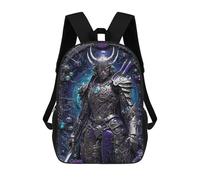 17 Inch Steampunk Samurai General Backpack, 3D Printed School Bag, School Lunch Bag, Travel Backpack, Friends Backpack for Girls And Boys