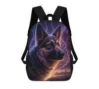 17 Inch Thundering Canine Majesty -3 Backpack, 3D Printed School Bag, School Lunch Bag, Travel Backpack, Friends Backpack for Girls And Boys