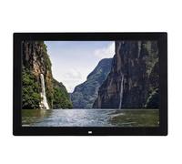 17 Inch Vertical Digital Photo Frame Wall Mounted Smart Multimedia Player Photos Videos Music Player for Home Office(Black)